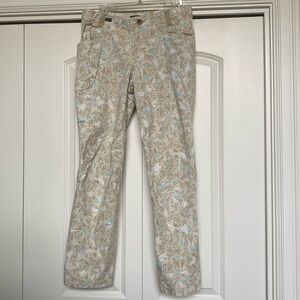 Patagonia Venga Rock Pants Womens 6 Tan Blue Geometric Activewear outdoors